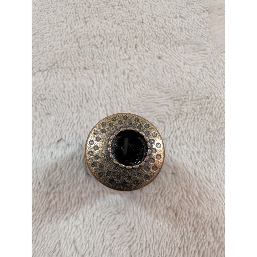 Clover Thimble Pencil Sharpener Antique Bronze Tone Metal Floral Collectible - Picture 4 of 7